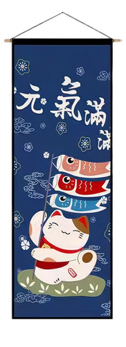 Rouleau japonais mural bleu - rouleau,