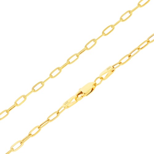 14k jaune 2mm trombone - jaune,