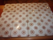 Sarreguemine faience  SVD anciens 12 carreaux vintage rare lot 3 vers 1920