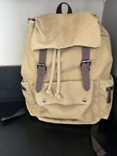 SAC À DOS * TOILE BEIGE* Randonnée Marche Montagne *comme neuf *poche ordinateur