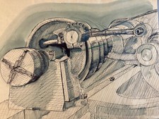 Beau dessin encre lavis - encre,