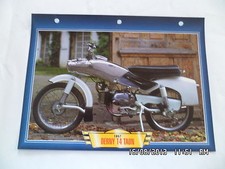 CARTE FICHE MOTO 1957 DERNY T4