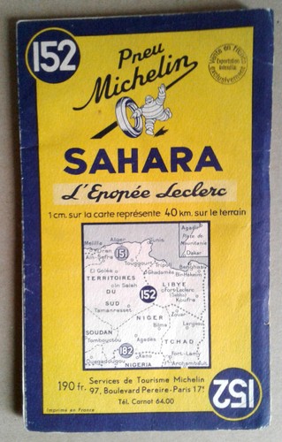 Carte michelin 152 - 152, sahara