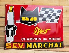 Plaque émaillée MARCHAL S.E.V bougie enamel sign emailschild