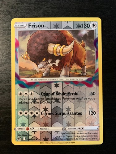 Carte pokémon reverse frison - pokémon,