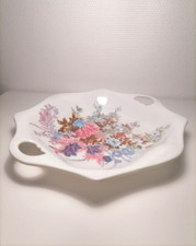 Plateau décor floral en mélaminé
