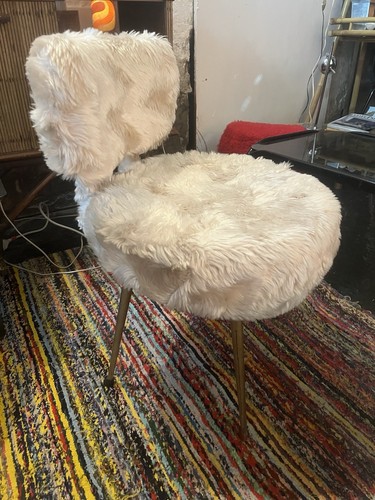 Fauteuil moumoute vintage - fauteuil,