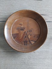 Marqueterie Spindler Alsace cigogne église tableau cadre  N63