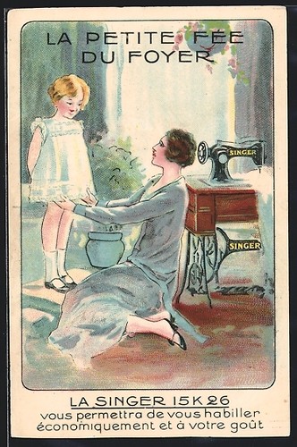 Carte postale singer 15k - carte,