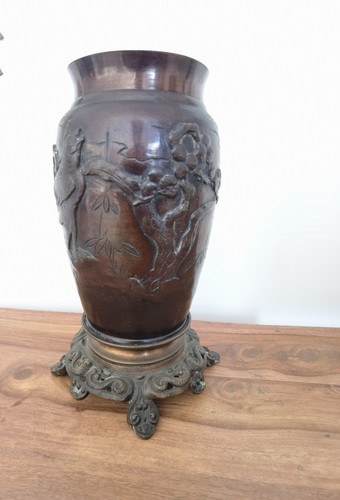 Superbe vase bronze japon - en, a