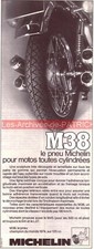 Publicité MICHELIN pneu M38 HONDA CB 750 Four Advertising Moto #00188