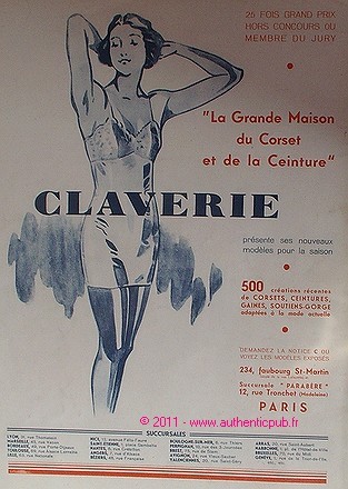 Publicite lingerie claverie - publicite,