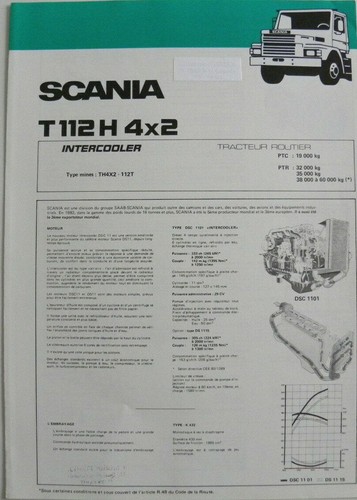 Fiche technique camion - , scania