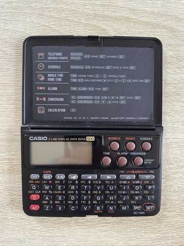 Casio data bank - data, |