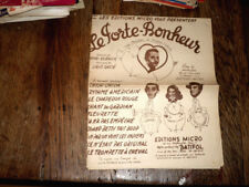 Le Porte-Bonheur recueil de 10 chansons partition chant seul 1946 Louis Gasté