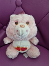 Peluche Bisounours Rose Vintage Coeur 18 Cm