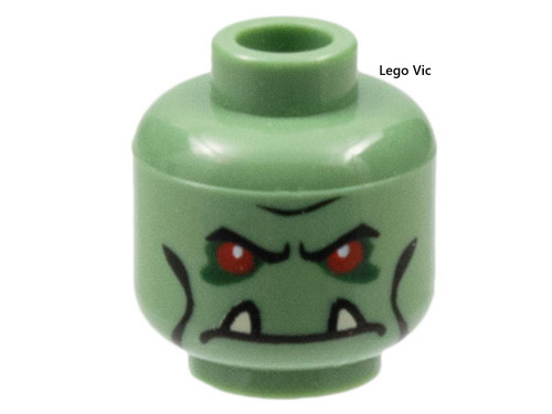 Lego 3626pb0280 head alien - lego,
