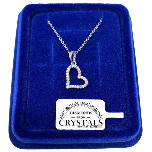 Collier cœur strass or - cœur,