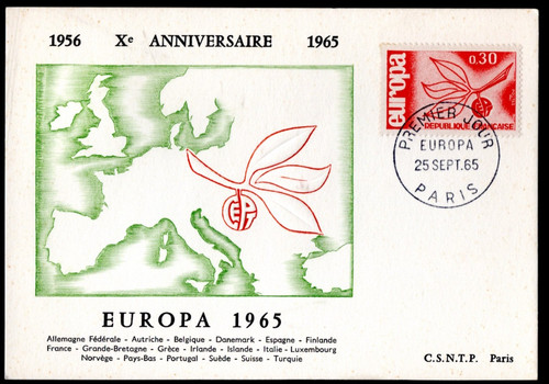 1455 fdc carte 1er - fdc,