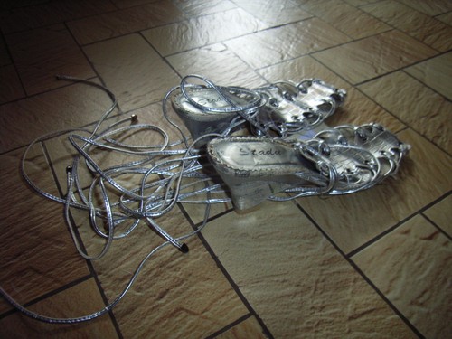 Pieds argentés jute - argentés,