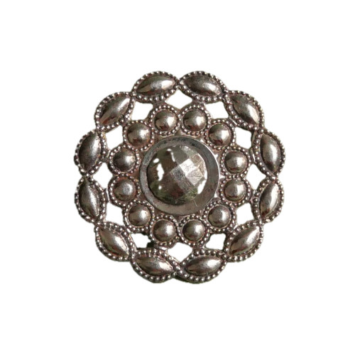 Bouton ancien acier poli - -,