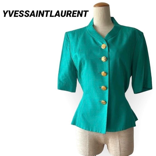 Veste sans col yves saint - col,
