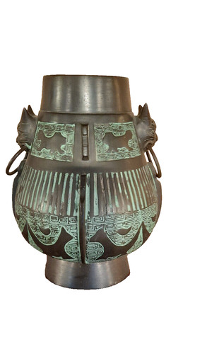 Vase bronze hué indochine - en,
