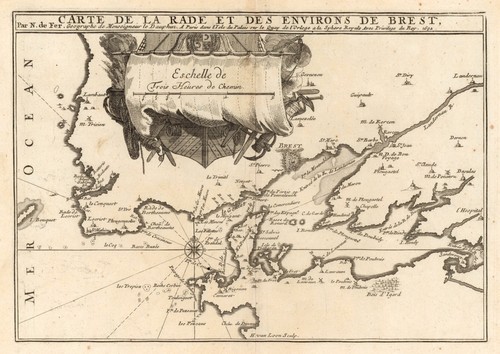 Carte ancienne brest - ancienne, de