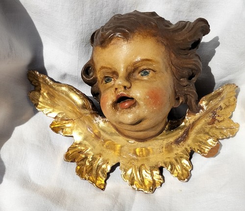 Sculpture tête ange - sculpture,