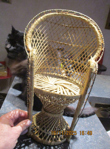 Grand ancien fauteuil rotin - ancien,