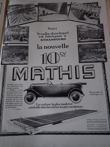 Mathis automobile - mathis, cv