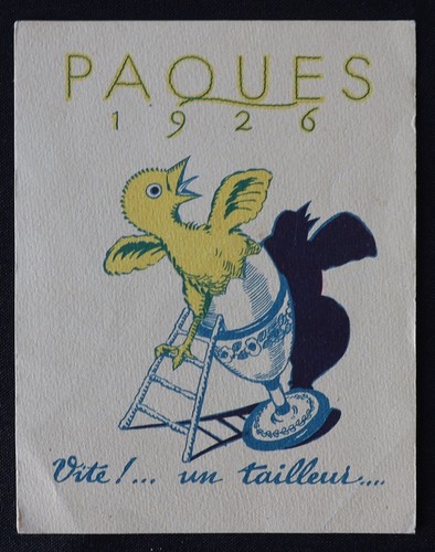 Carte pâques 1926 art - pâques,