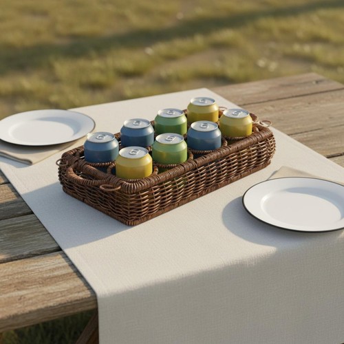 Panier bouteilles tressé - à,