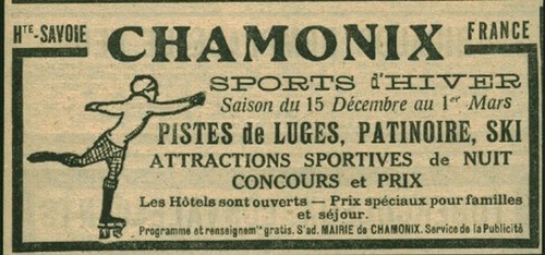 Publicité ancienne chamonix - publicité,
