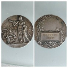 Médaille bronze argenté ancienne gymnastique 1930 signé C.Charles