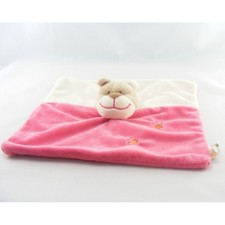 Doudou plat ours chien blanc