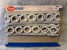 ANCIEN GALON RUBAN ARGENT 1,5 METRES 3,5 cm LARGEUR