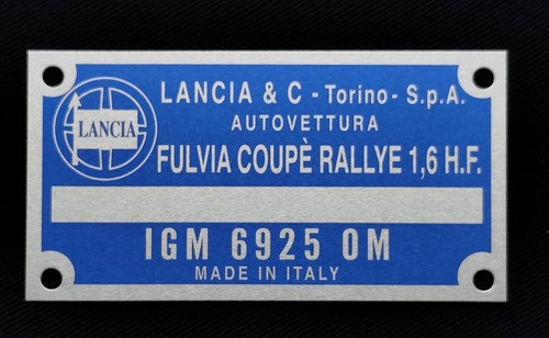 Plaque moteur lancia - moteur,