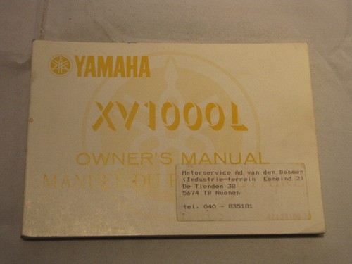 Yamaha xv1000l xv1000 - xv1000l,
