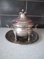 soupière ancienne ou alors récipient  a semoule couscoussier en métal argent