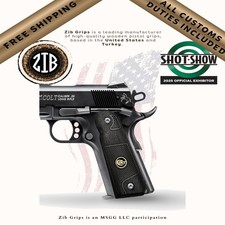 Poignées Zib série poignées pistolet en bois pour Colt 1911, logo médaillon...