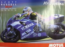 AFFICHE MOTO GP 200 MILES Mister DAYTONA SCOTT RUSSELL YAMAHA MOTUL 1992-98