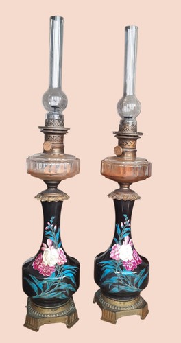 Paire lampes pétrole - de,
