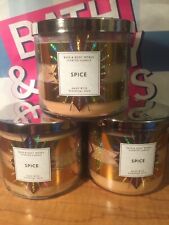 3x New BATH & BODY WORKS Scented CANDLES *SPICE* 3-WICK 14.5OZ