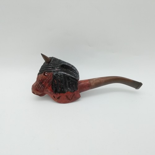 Pipe bois sculpté tête - en,