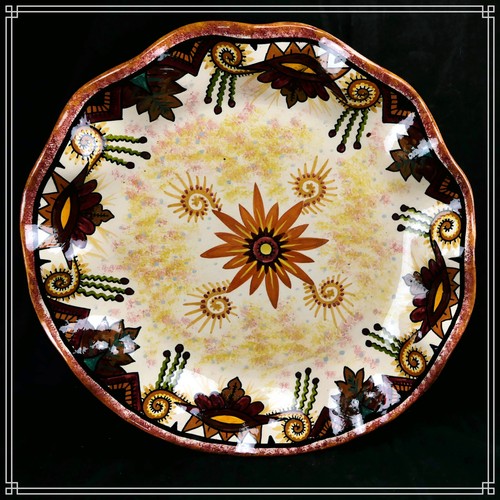 Imposant plat faience de - plat, en