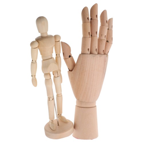 Lot mannequins en bois - 2,