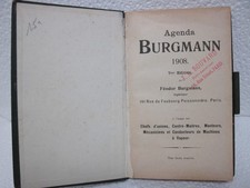 Ancien agenda burgmann 1908 - agenda,