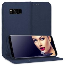 Coque Housse Etui à clapet pour Samsung Galaxy S8 bleu Bookstyle Flip Pochette