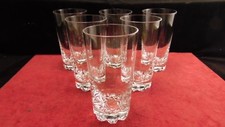 Service de 6 chopes à whisky / orangeade / bières en cristal de Vannes 